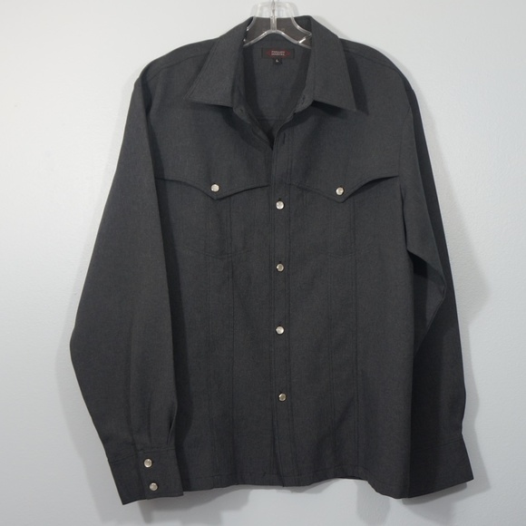 Phillipe Marcel Long Sleeve Pearl Button Shirt Large - Picture 1 of 8